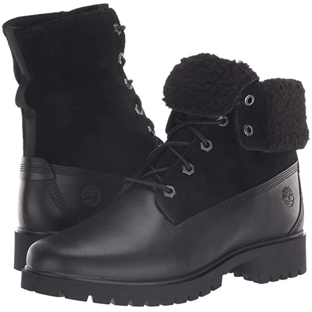 Timberland Women's Jayne Waterproof Teddy Fleece Fold Down Fashion Boot